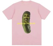 Picolas Cage Fun Nicolas Cage Meme Pattern Tshirt Women's Fashion Harajuku Tshirt Casual Short Sleeve Oversized T-shirt