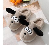 Zapatillas de algodón de nuevo estilo para mujer, lindas zapatillas peludas cálidas de invierno, otoño e invierno para el hogar, para padres e hijos, para hombres, zapatos de algodón con punta