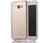 Tumundosmartphone Funda Gel Tpu Efecto Espejo Dorada para Samsung Galaxy A3 (2017)