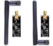 1/2Pc NRF24L01+PA+LNA Wireless Transceiver RF Transceiver Module with SMA Antenna 2.4G 1100m Compatible for Arduino Raspberry Pi