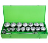 JBM 51616 Estuche metálico con 22 piezas de autoclé de 1" en hexagonal JBM