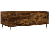vidaXL Mesa de centro madera contrachapada 90x50x36,5 cm Blanco, Negro, Blanco brillante Mesita de Salón o Comedor o Auxiliar Mesa de Café Meuble Salón