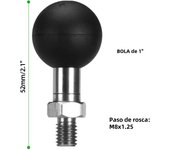FANAUE Mounts Adapter 1 inch ball mount m8 m10x1.25 post bracket holl phone holder on Motorcycles mirror B Size 1" For RAM Mount