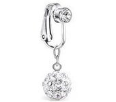 Faux Fake Belly Ring Fake Belly Women Non-Piercing Navel Ring Butterfly Belly Button Cartilage Clip on Earrings Body Jewelry