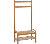 Miroytengo Mueble Recibidor Perchero Bambú Sostenible 170x74 cm