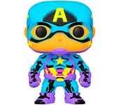 Figura Pop Marvel Captain America Black Light Exclusive-Figura de Vinilo Coleccionable - Idea de Regalo- Mercancia Oficial - Juguetes para Niños y Adultos - Movies Fans - Muñeco para Coleccionistas y Exposición