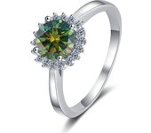 1 carat moissanite ring for Women Wedding100% S925 Sterling Silver Style Fashion Diamond Ring