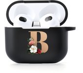 26 Letters Name Black Earphone Case For Apple Airpods 4 2024 Cases Airpods Pro 2 Bluetooth Headset Case Air Pods 3 2 Cover Funda