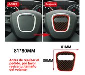 Carbon Fiber Car Steering Wheel Ring Sticker Trim For Audi A3 A4 A5 A6 A7 A8 Q2 Q3 Q5 Q7 Q8 RS3 RS4 RS5 RS6 RS7 S3 S4 S5 S6 TT