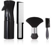 Juego Profesional De 4 Piezas Para Corte De Pelo Set De Herramientas De Barbearía Botella De Spray Cepillo De Peluquería Accesorios De Estilización Para Salonistas