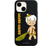 Funda original compatible con iPhone 13 Mini Negro con un diseño de Fintstones Bamm Bamm