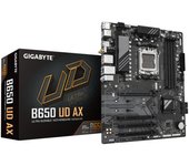 GIGABYTE B650 UD AX Placa Base - Compatible con CPUs AMD Ryzen Serie 9000, VRM de 6+2+2 fases, hasta 7600MHz DDR5 (OC), 1x PCIe 5.0 + 2x PCIe 4.0 M.2, LAN GbE, Wi-Fi 6, USB 3.2 Gen 2
