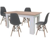 Pack Mesa de Comedor o Cocina + 4 Sillas Estilo Nordico     Saldos y Stocks