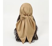Plain Silk 90 Square Scarf Satin Headband For Muslim Woman Hijabs Wraps Fashion Hair Scarf Casual Islam Turban Female Bandbana