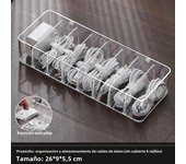 1PC Data Cable Storage Box Charging Cable Mobile Phone Charger Desktop Organizer Cable Management Tool with Cover Dustproof Box