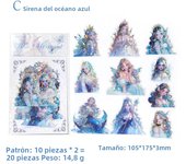 20 Pcs Elf Girl Laser Gold Stickers DIY Scrapbooking Collage Stationery Decor Junk Journal Cartoon Materials Stickers