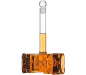 Decantador Hammer 3D con tapón hermético, botella de whisky Hammer, botella de licor de vidrio, botella de alcohol para whisky, tequila, vino tinto para hombres