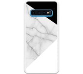 Funda compatible con Samsung Galaxy S10 - mármol con blanco y negro