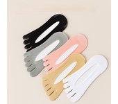 5 Pairs No Show Five Finger Socks Women Summer Mesh Anti-slip  Invisible Slippers Toe Socks Separate Fingers Ladies