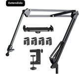 Tablet Holder for Bed Adjustable Desktop Stand Aluminum Arm Mount Support for 4-12.9" iPad Pro Samsung Tab Xiaomi Pad Cell Phone