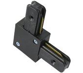 Jandei Conector Tipo L 90º para Carril Monofásico Negro - Conexión en ángulo de 90 Grados