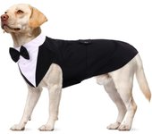 Disfraz de Halloween para Perro, ropa para Perro Pequeño, bandana de cumpleaños, disfraces de lujo para Perro, esmoquin formal para Perro o Gato (Negro, XL)