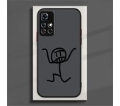 Art Matchstick Men Phone Case For Redmi Note 12 11 10 9 8 Pro Plus S T 5G Matte Frosted Translucent Cover