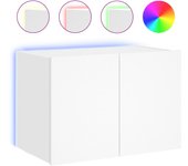 vidaXL Mueble de TV de pared con luces LED 60x35x41 cm, Mueble de Salon, Mueble TV, Mueble TV salon, Mesa de TV, Mueble tele