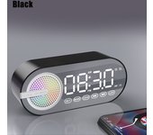 Wireless Bluetooth Speaker Clock Dual Alarms Support TF Card FM Radio HIFI Sound Quality Digital Desk Clocks Home Decoration