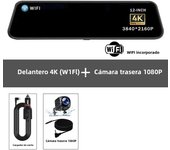 12 Inch 4K 3840*2160P Car Dvr WIFI GPS Mirror Dash Cam Dual Len Dashcam Drive Recorder Stream RearView Mirror IPS Screen Camera
