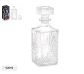 C.A - Jarra con Tapa de Vidrio, Jarra de Servicio de Whisky, Botella de Licor, Jarra de Cristal, Diseño atemporal