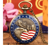 1pc Eagle Pattern Necklace Pendant Quartz Pocket Watch, Best Collection Gift