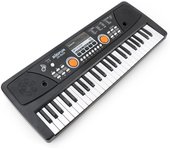 Electronic Keyboard Organizer Microphone 49 Keys Black for Digital Music Compati with USB