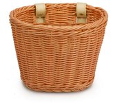 Bicycle Basket Rattan Woven Bike Storage Front Handlebar Basket Removable Waterproof Bicycle Pannier Basket Kid Bike Carrier Bag