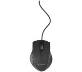 RATON OPTICO GEMBIRD  CON CABLE, NEGRO