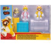 Blister diorama World Super Mario Bros. Blister de figuras coleccionables. Incluye personajes icónicos con detalles auténticos para los fans.