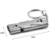 1PC New Double Pipe Whistle Pendant Keychain High Decibel Portable Outdoor Survival Emergency Camping Tool Multifunction