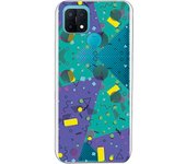 Funda compatible con Oppo A15 - Geometría Abstracta fondo Azul
