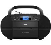 BSL Boombox Radio CD portátil con Cassette y Bluetooth JL2021A | con 6W de potencia RMS | Radio FM y Puerto USB compatible con archivos mp3 | Display LCD | Entrada AUX IN y salida auriculares