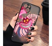 Disney Alice Cheshire Cat Phone Case For Apple iPhone 14 13 12 11 XS Mini Pro Max 8 7 XR X Matte Frosted Translucent