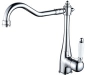 Kitchen Mixer Tap Elegant Kitchen Sink Mixer Tap High Spout 360° Rotation Retro Kitchen Sink Faucet Chrome Brass