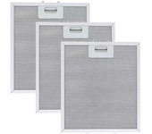 Filtros y Accesorios para Campana Extractora: Rejilla Antigrasa, Placa de Protección y Malla de Aluminio(Juego de filtros de 3 piezas para campanas de cocina 305 x 267 x 9mm)