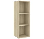 vidaXL Mueble de pared para TV madera contrachapada 37x37x107cm, Mueble de Salon, Mueble TV, Mueble TV salon, Mesa de TV, Mueble tele