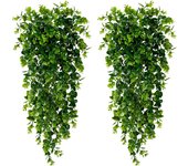 1/2PCS Artificial Hanging Plants Faux Eucalyptus Leaf Greenery Vine Outdoor UV Resistant Plastic Plants for Home Wedding Decor