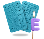 Kit de moldes de letras para velas | Crea tus velas personalizadas con las 26 letras en mayúscula, plástico resistente y doble modelo.