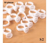 Wholesale 50Pcs Disposable Eyelash Glue Fan Cup Rings Tattoo Pigment Holder Container Eyelash Extension Tools Lash Supplies
