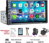 HIPPBQCC Car Radio 7 inch 1 Din Stereo MP3 MP5 Multimedia Player Support SWC/AUX/BT/SD/USB/Mirrorlink/FM/RCA/HD Video/U Disk