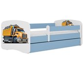 Cama 140 x 70 cm Kocot Kids com gaveta e colchão BabyDreams Truck Blue
