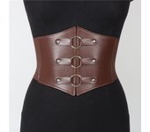 Medieval Corset Women Vintage Gothic Steampunk Corset Top Body Shaper Buckle Wide Waistband Bridal Waist Belt Gothic Accessories