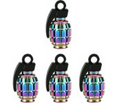 AUTCOAT 4Pcs/Set Universal Car Truck Motocycle Wheel Tyre Valve Caps Bicycle Tire Air Valve Cover